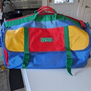 United Colors Of Benetton Vintage Y2K Retro Duffle Bag